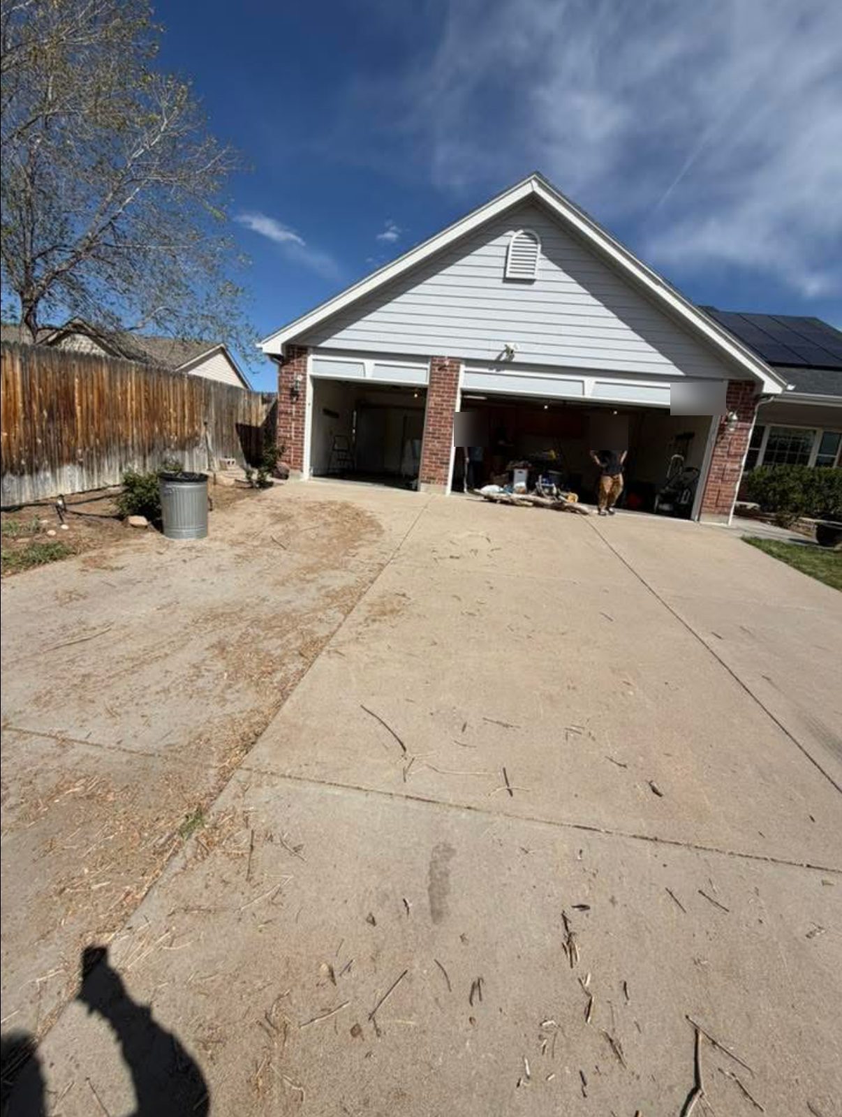 After — Driveway furniture cleanout — loaded and gone